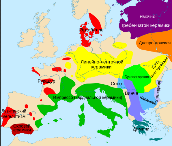 Автор: Mahairod - Собственная работа на основе: European-middle-neolithic-en.svg и European Middle Neolithic.gif, CC BY-SA 3.0