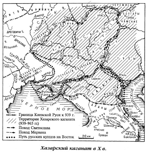 в X веке, карта, Хазарский каганат, карты