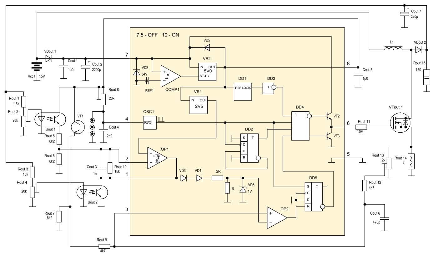 UC3845 - проверочный бустер