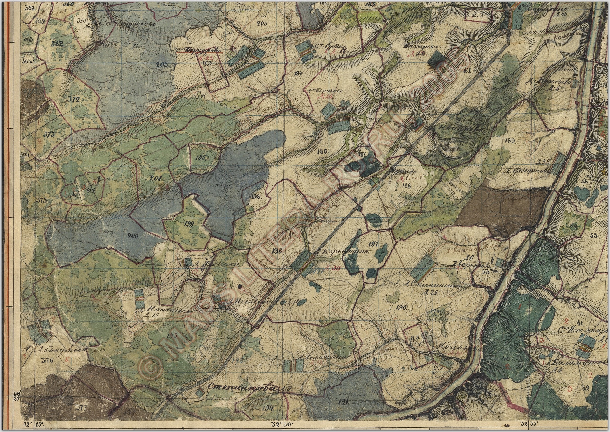 карта 1856 атлас Менде