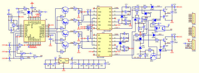 2000w inverter SPWM driver circuit schematic