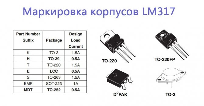 Разновидности lm317