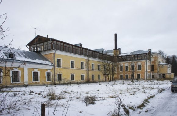 Центральное место в усадебном ансамбле занимал трёхэтажный каменный дворец, который был соединен с одноэтажным вытянутым зданием, образующим каре вокруг парадного двора. 